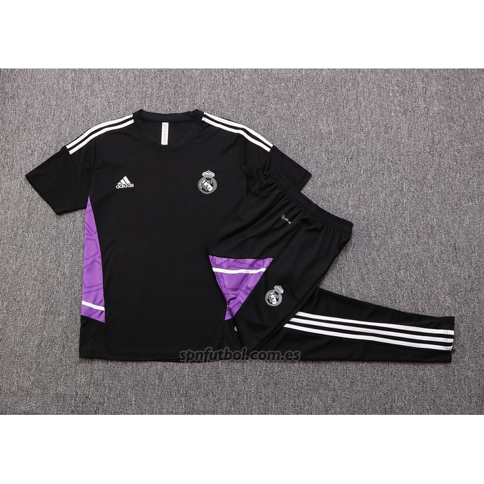 Chandal del Real Madrid Manga Corta 2022-2023 Negro y Purpura